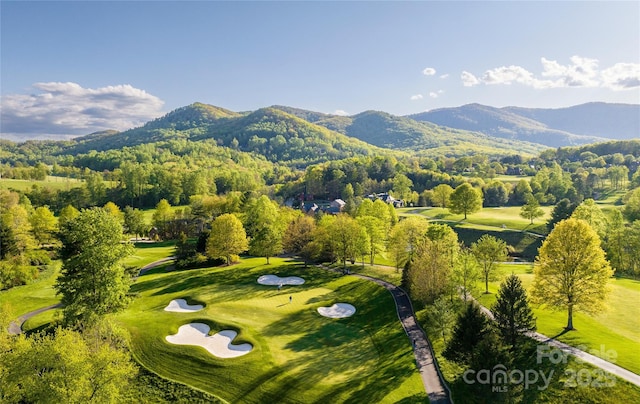 577 Walnut Valley Pkwy, Arden, NC 28704 - aerial view of a mountain backdrop and a golf club