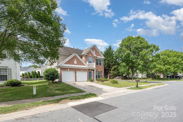 2013 Arbor Crest Ct, Charlotte, NC 28262 - view of front of house with brick siding, concrete driveway, and a front lawn