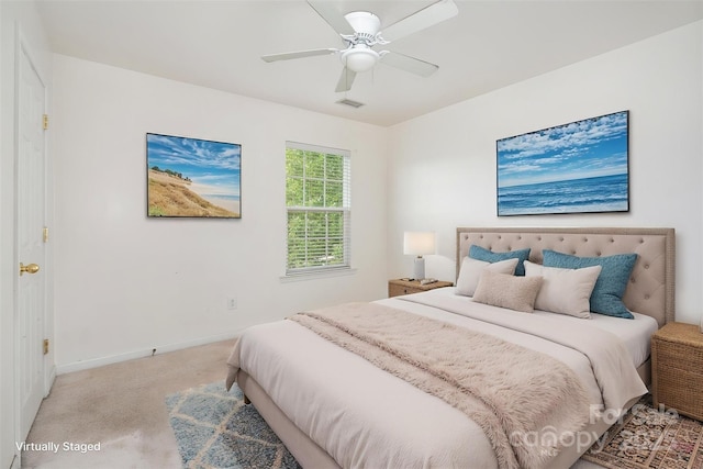 2013 Arbor Crest Ct, Charlotte, NC 28262 - bedroom featuring light colored carpet, baseboards, and a ceiling fan