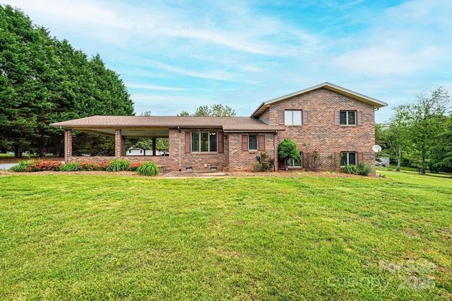 3020 Doc Pugh Rd, Connelly Springs, NC 28612 - split level home featuring brick siding and a front yard