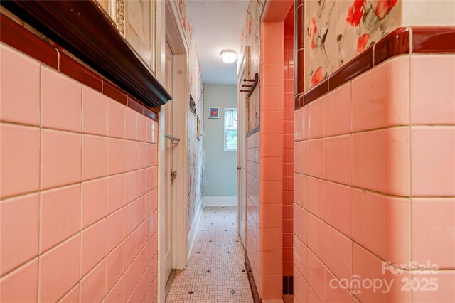 611 E Marion St, Shelby, NC 28150 - hallway featuring light tile patterned floors