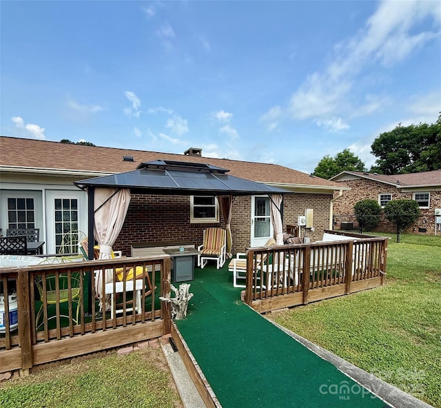 403 Kings Dr, Cherryville, NC 28021 - deck with a yard