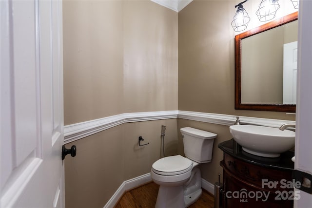 1009 Brookline Dr, Huntersville, NC 28078 - bathroom with vanity and wood finished floors