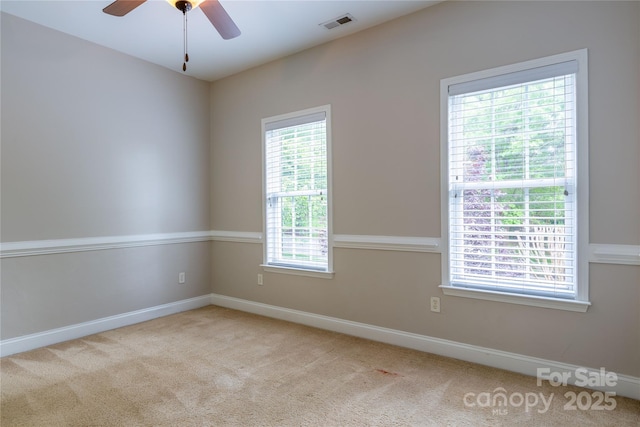 1009 Brookline Dr, Huntersville, NC 28078 - carpeted empty room with a ceiling fan and baseboards