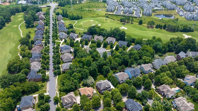1009 Brookline Dr, Huntersville, NC 28078 - aerial overview of property's location featuring nearby suburban area and a golf club
