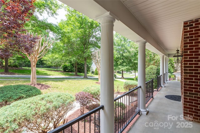 1009 Brookline Dr, Huntersville, NC 28078 - covered porch with a yard