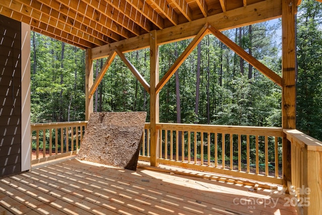 6782 Kingfisher Ct, Denver, NC 28037 - wooden terrace featuring a view of trees