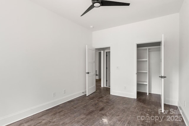 6782 Kingfisher Ct, Denver, NC 28037 - unfurnished bedroom with wood finished floors and a ceiling fan