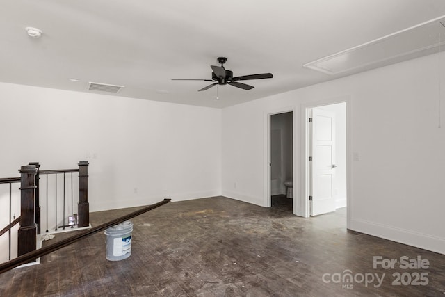 6782 Kingfisher Ct, Denver, NC 28037 - unfurnished room with attic access, a ceiling fan, and a smoke detector