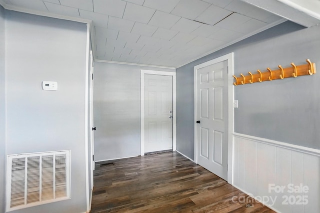 2903 Price Rushing Rd, Monroe, NC 28110 - hallway with wood finished floors and ornamental molding