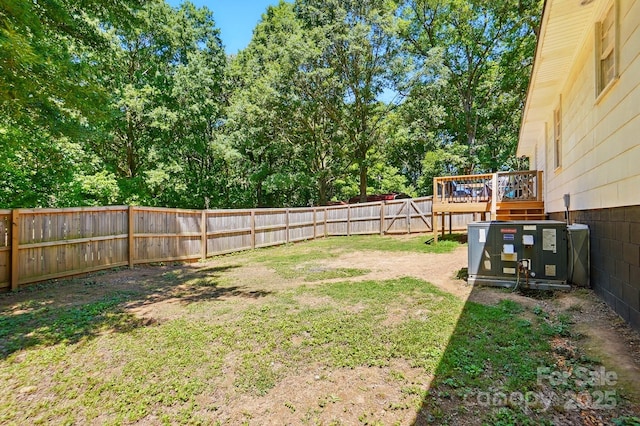 2903 Price Rushing Rd, Monroe, NC 28110 - fenced backyard with a wooden deck