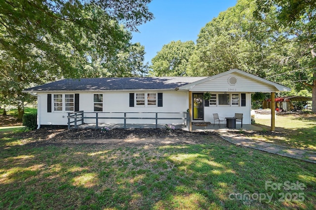 2903 Price Rushing Rd, Monroe, NC 28110 - ranch-style home featuring a front lawn