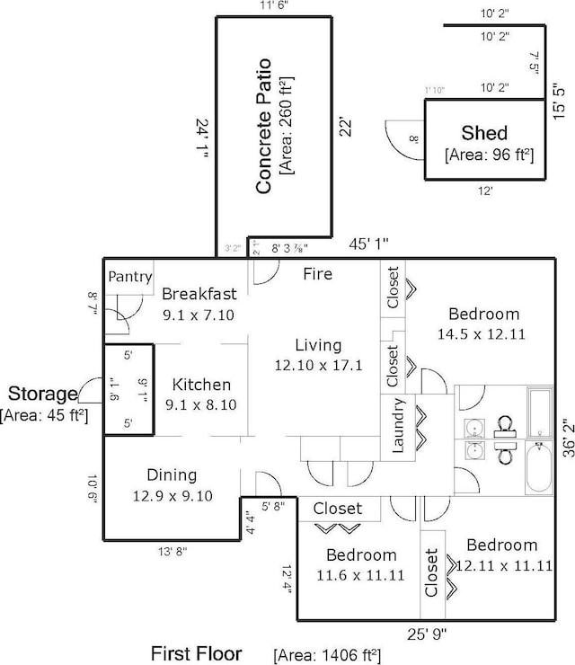 13446 Idlefield Ln, Matthews, NC 28105 - home floor plan