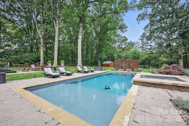 12900 Westmoreland Rd, Huntersville, NC 28078 - outdoor pool with a patio area and view of scattered trees