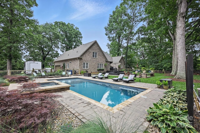 12900 Westmoreland Rd, Huntersville, NC 28078 - view of swimming pool with a patio area and a pool with connected hot tub