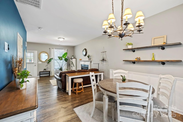 20 Daphne Dr, Arden, NC 28704 - dining room featuring wood finished floors and a chandelier