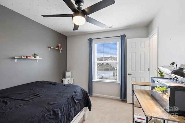 20 Daphne Dr, Arden, NC 28704 - bedroom featuring light carpet, ceiling fan, and baseboards