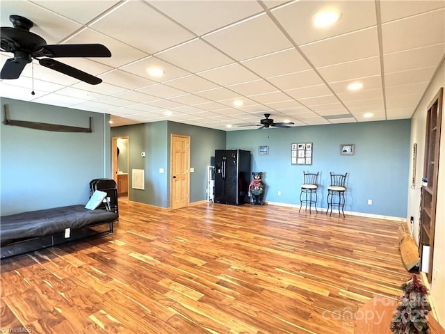 658 Green Point Ln, Boomer, NC 28606 - sitting room with a ceiling fan, light wood-type flooring, and recessed lighting