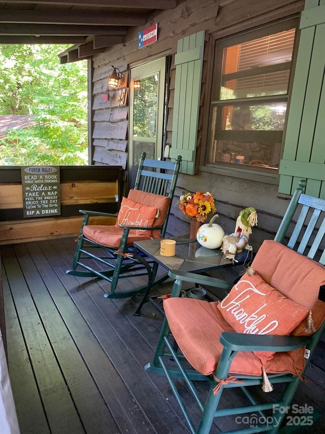 37 Sassafras Ln, Maggie Valley, NC 28751 - view of wooden deck