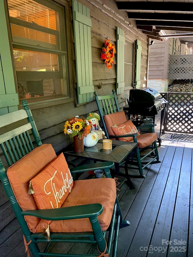 37 Sassafras Ln, Maggie Valley, NC 28751 - wooden terrace featuring grilling area