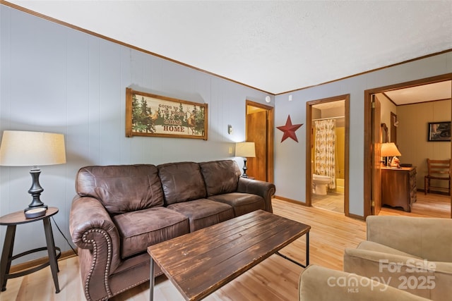 37 Sassafras Ln, Maggie Valley, NC 28751 - living area featuring crown molding and light wood-style floors