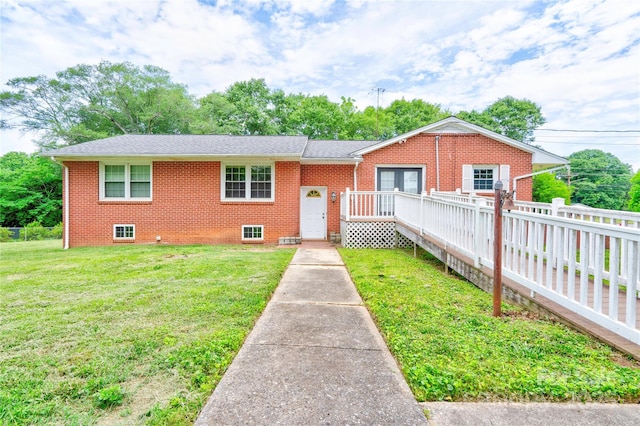 800 Charles Rd, Shelby, NC 28150 - view of front of property featuring brick siding and a wooden deck