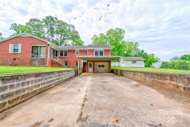 800 Charles Rd, Shelby, NC 28150 - single story home featuring brick siding, a garage, a chimney, and driveway