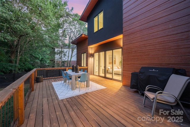 5925 Creola Rd, Charlotte, NC 28270 - deck with outdoor dining space
