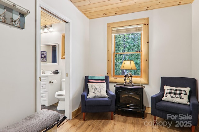 145 Jobes Trl, Mill Spring, NC 28756 - living area featuring wooden ceiling and wood finished floors