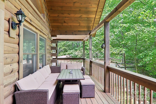 145 Jobes Trl, Mill Spring, NC 28756 - deck featuring outdoor dining space