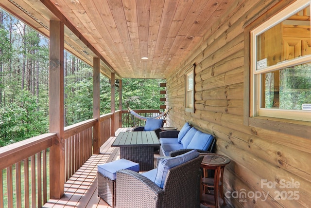 145 Jobes Trl, Mill Spring, NC 28756 - wooden deck featuring outdoor lounge area
