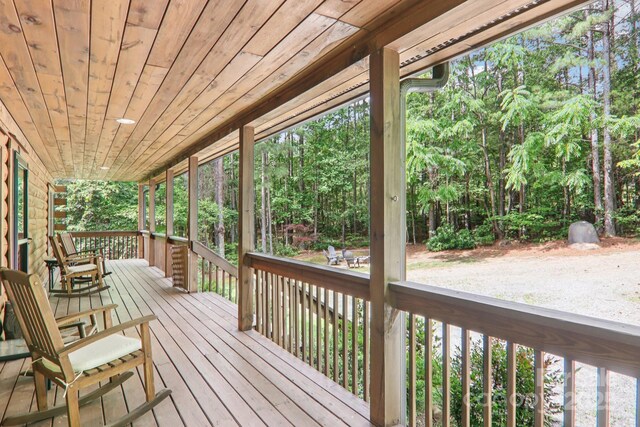 145 Jobes Trl, Mill Spring, NC 28756 - view of wooden porch