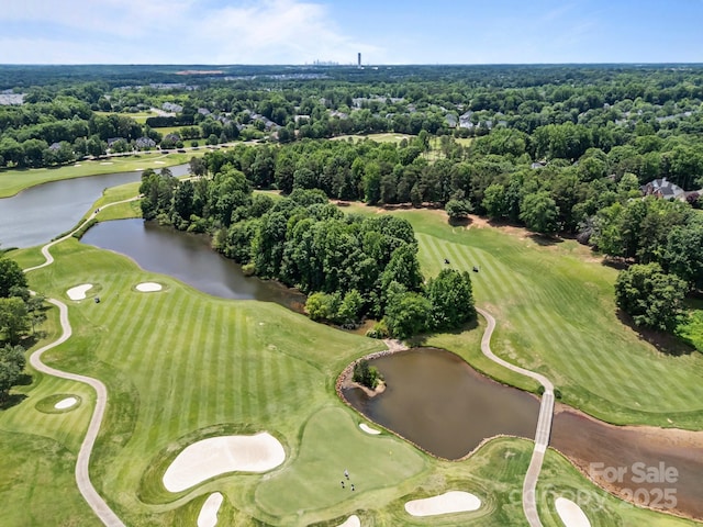 16028 Cranleigh Dr, Huntersville, NC 28078 - drone / aerial view of a nearby body of water and a golf course