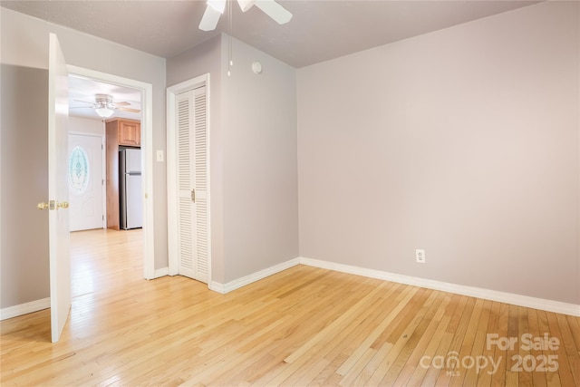 13 Rosscraggon Dr, Asheville, NC 28803 - spare room featuring a ceiling fan and light wood-style flooring
