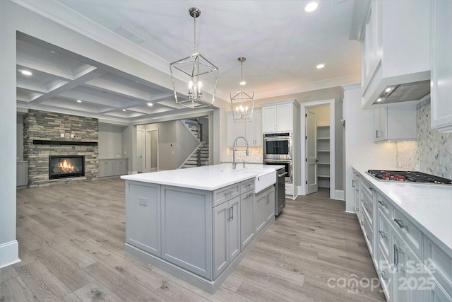 7215 Alexander Rd Unit 4, Charlotte, NC 28270 - kitchen featuring stainless steel appliances, recessed lighting, a sink, light countertops, and tasteful backsplash