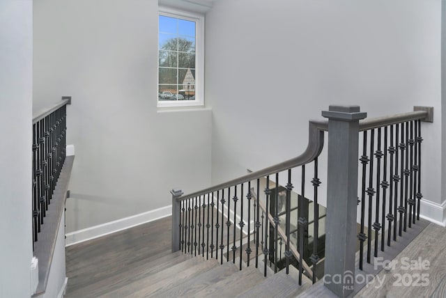 7215 Alexander Rd Unit 4, Charlotte, NC 28270 - stairs featuring wood finished floors and baseboards