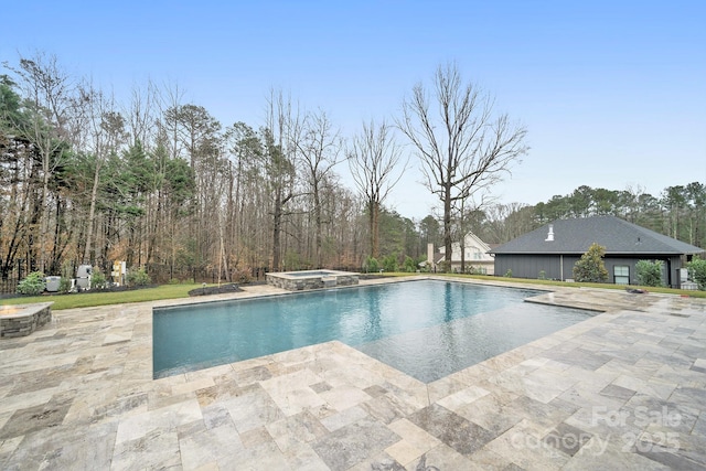 7215 Alexander Rd Unit 4, Charlotte, NC 28270 - view of swimming pool with a patio and a pool with connected hot tub