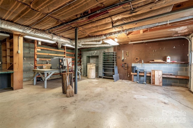 765 York Institute Rd, Hiddenite, NC 28636 - unfinished below grade area featuring a workshop area