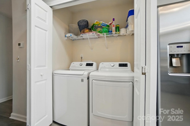 3071 Des Prez Ave, Fort Mill, SC 29707 - laundry room with washer and dryer and baseboards