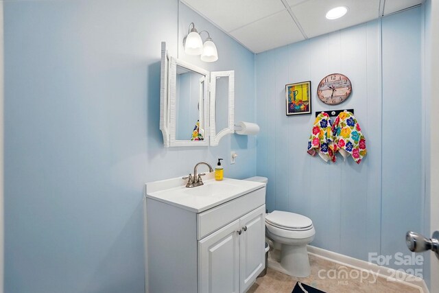 308 Odell St, Kannapolis, NC 28083 - half bath with toilet, vanity, and baseboards