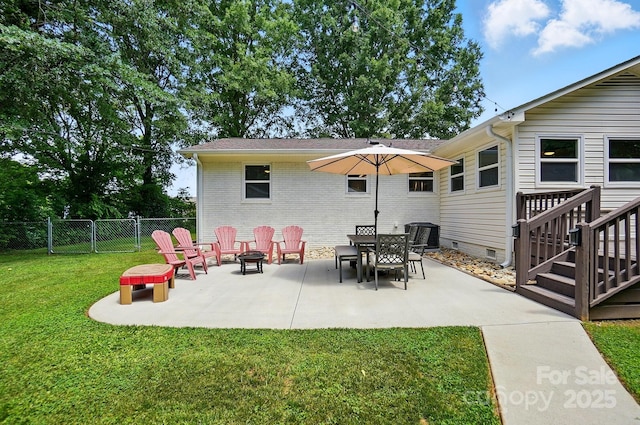 103 W Sunset Dr, Locust, NC 28097 - view of patio / terrace featuring a fire pit
