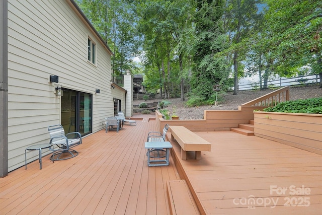 8117 Rising Meadow Rd, Charlotte, NC 28277 - wooden terrace featuring outdoor dining area