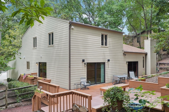 8117 Rising Meadow Rd, Charlotte, NC 28277 - back of house with a wooden deck and outdoor dining space