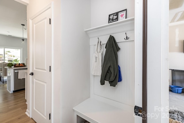 16018 River Tree Ln, Charlotte, NC 28278 - mudroom with light wood-type flooring