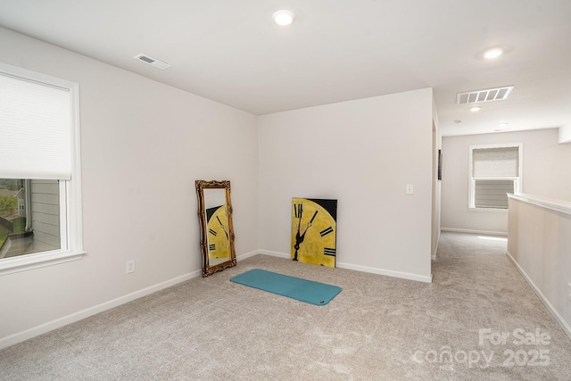16018 River Tree Ln, Charlotte, NC 28278 - carpeted empty room featuring recessed lighting and baseboards