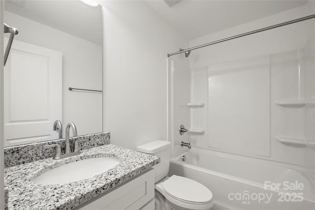 212 N Correll St, Landis, NC 28025 - full bathroom featuring toilet, vanity, and bathtub / shower combination