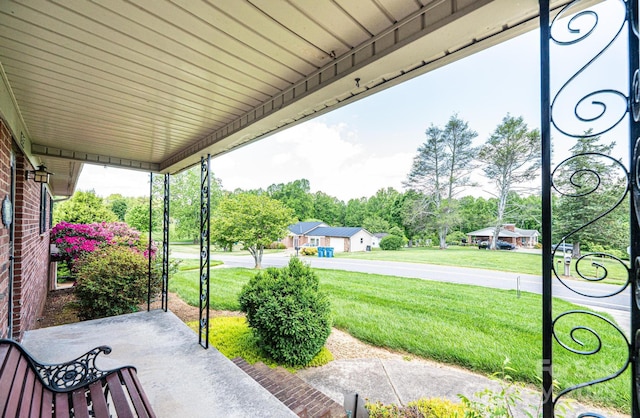 1515 Fairway Acres Rd, Lenoir, NC 28645 - covered porch with a lawn