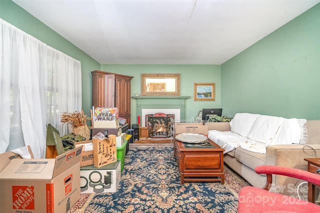 3526 Craig Ave, Charlotte, NC 28211 - living area with a fireplace