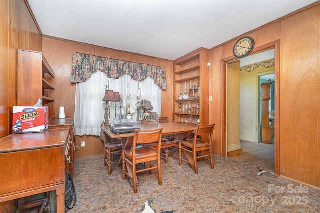 3526 Craig Ave, Charlotte, NC 28211 - dining area featuring wood walls