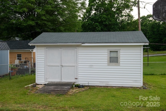 view of shed